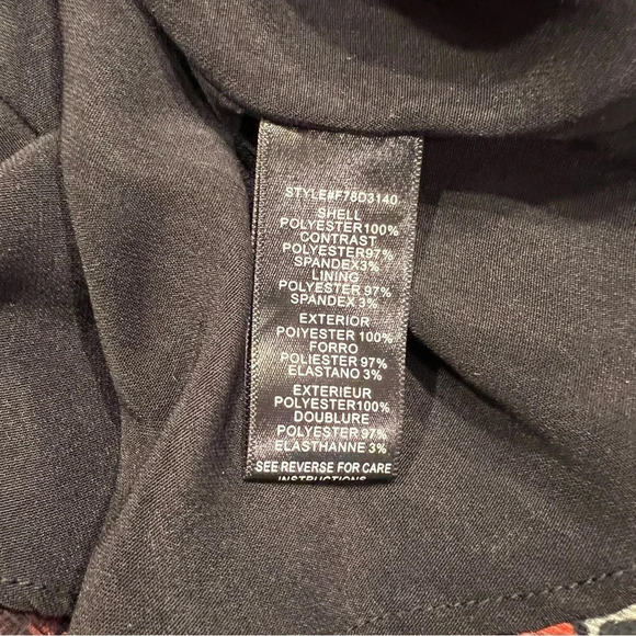 Adelyn Rae Black & Red Floral Cold Shoulder Asymmetric Dress Sz-M - Picture 9 of 13